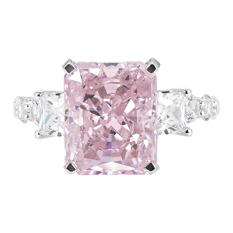 FUNNXI S925 Silver Rhodium Plated Gold Rings Women's-0