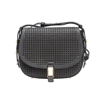 PINKO Cow Leather Shoulder Bag Women's Black