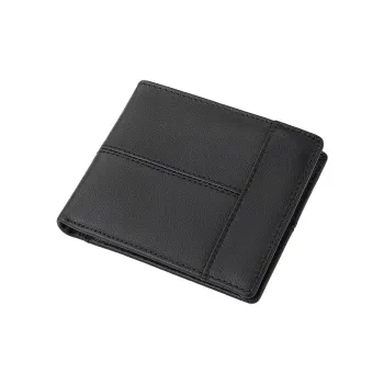 Yalu Polyester With Cow Leather Wallet Men's Black/Brown/Coffee