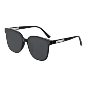 VEGOOS TR/Memory Plastic Square Sunglasses Unisex Black