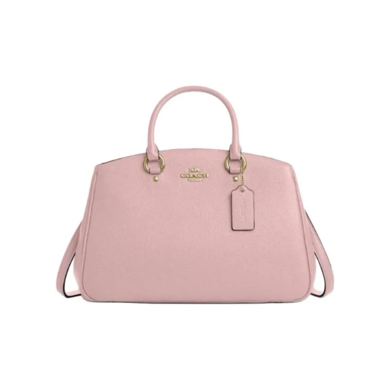 COACH Pebble Leather Shoulder Bag, Crossbody Bag, Handbag Tubas Women's Pink-0