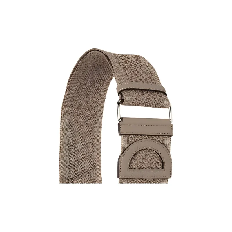 FENDI Leather Bag Strap Women's Beige-3