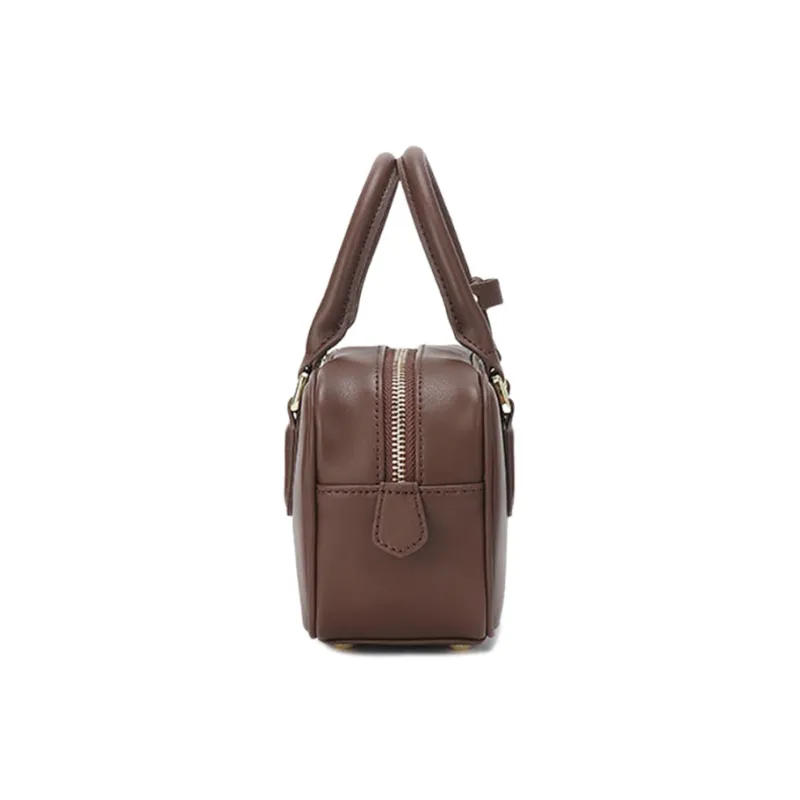Yalu Cow Leather Shoulder Bag, Crossbody Bag, Handbag Women's Black/Coffee-9