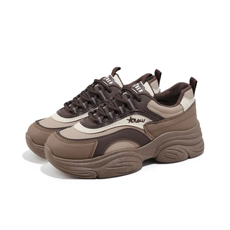 Gai Renpu Slip Resistant, Breathable, And Supportive Low Top Chunky Sneakers Women's-8