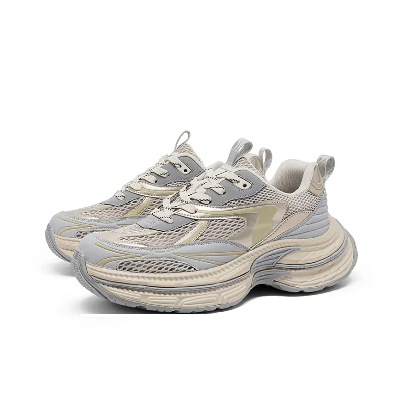 OUBT Shock Absorbers Slip Resistant Breathable Low Top Chunky Sneakers Men's-9