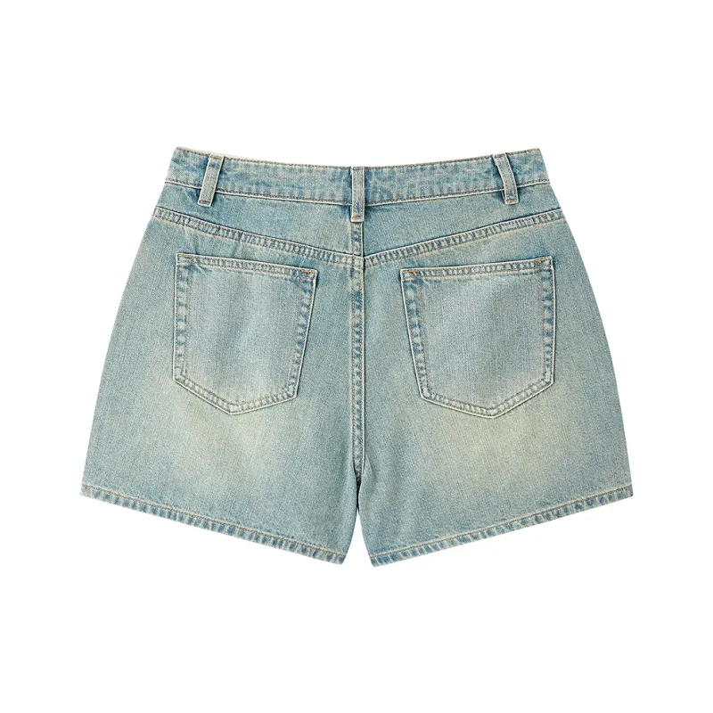 LEDIN Denim Shorts Women's Denim Light Blue-1