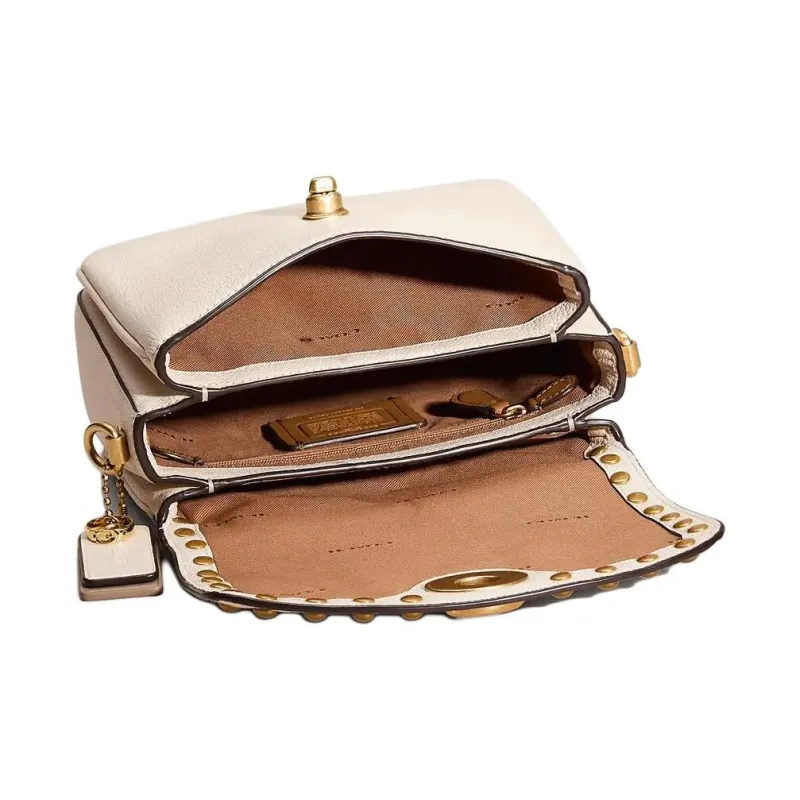 COACH Cassie Leather Shoulder Bag, Crossbody Bag, Handbag Trumpets Women's Ecru-2