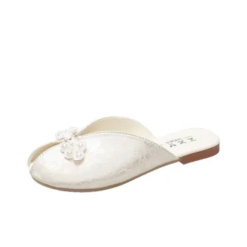 WUJI Rubber Sole Abrasion Resistant Slip Resistant Closed Toe Slippers Women's