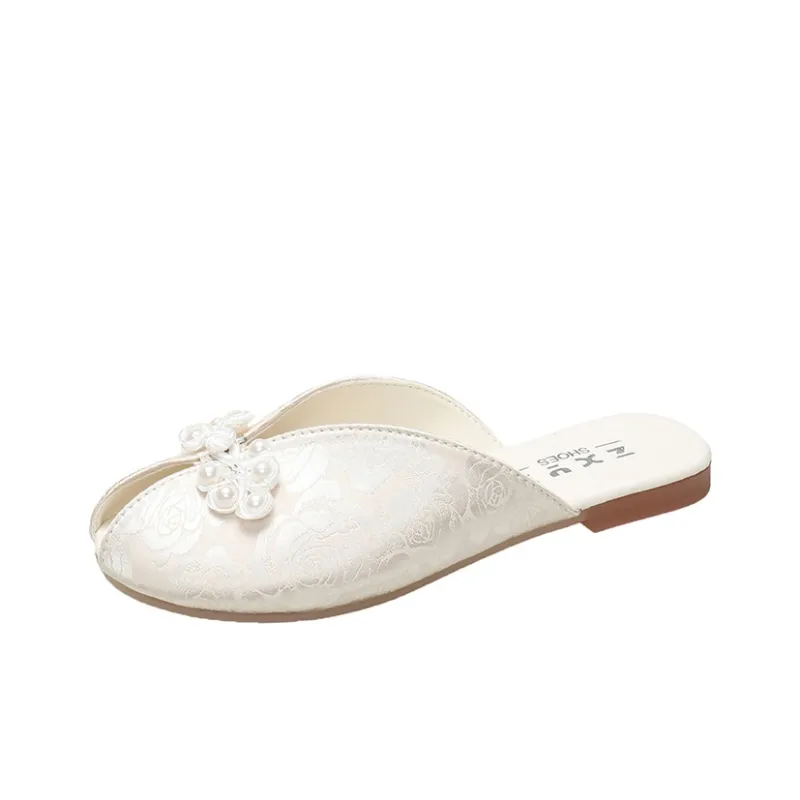 WUJI Rubber Sole Abrasion Resistant Slip Resistant Closed Toe Slippers Women's-0