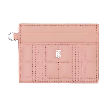 Burberry Lambskin Card Holder Women's Rouge Pink Red