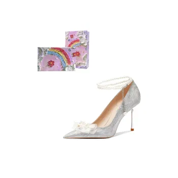 Crelinkxlat Slim Heel High Heels Women's Silver