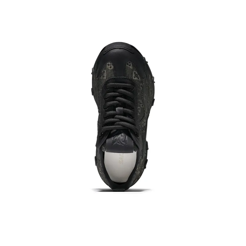 SALAXI Cushioning Abrasion Resistant Lightweight Height Increasing Mat Low Top Chunky Sneakers Unisex-4