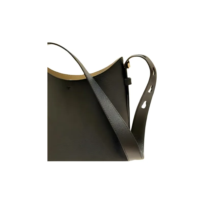 TORY BURCH Romy Cow Leather Shoulder Bag Trumpets Women's Black-1