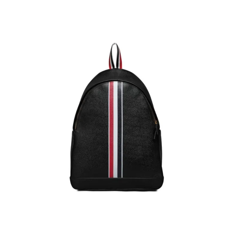 THOM BROWNE· Calfskin Backpack Unisex Black-0
