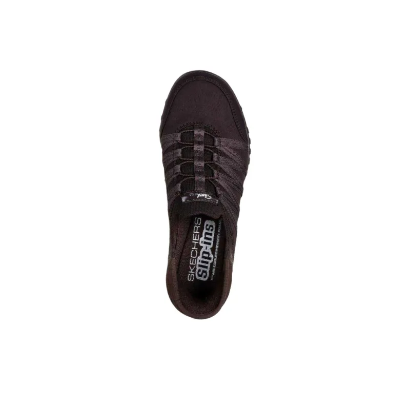 Skechers Breathe Easy Shock Absorbers Low Top Casual Shoes Women's Brown-3