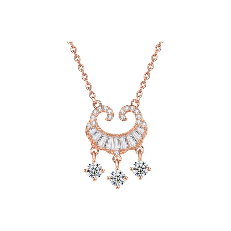 Ascending S925 Silver Necklaces Women's-4