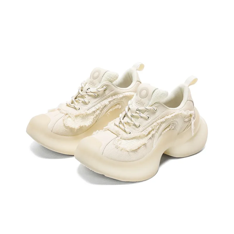 Ouder Slip Resistant, Abrasion Resistant, Breathable Low Top Casual Training Running Shoes Unisex White-2