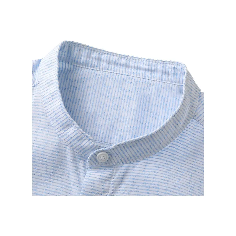 ARTSDON Shirts Men Light Blue Pattern-2