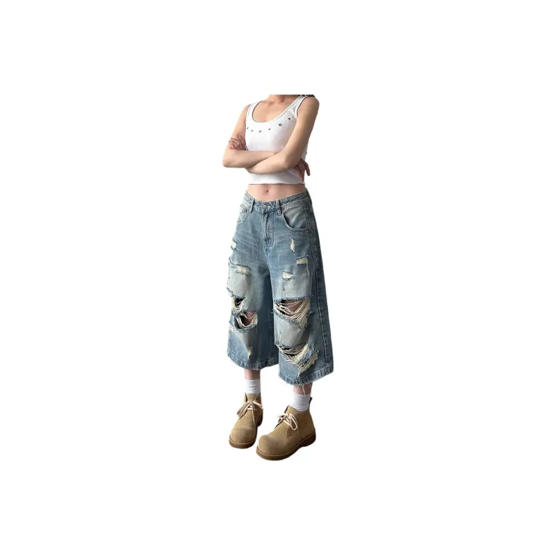 Weles Denim Shorts Unisex Blue-0