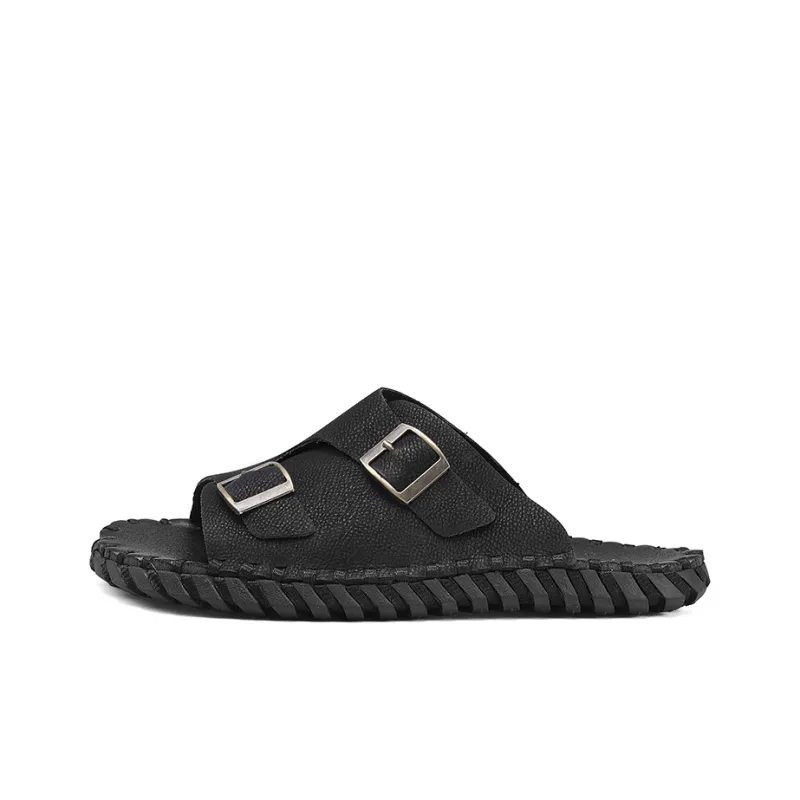 AMICNIEGD Slip Resistant Odor Resistant Abrasion Resistant Slide Slippers Men's-0