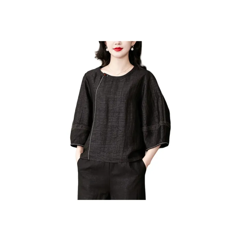 Yi Mengyuan Shirts Women's Black-0