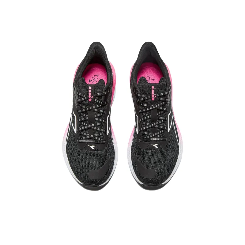 Diadora Anti Slip Wear Resistant Low Top Casual Training Running Shoes Women's Black-2