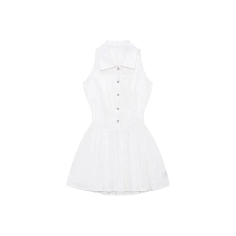 SKYA Sleeveless Dresses Women's White-0