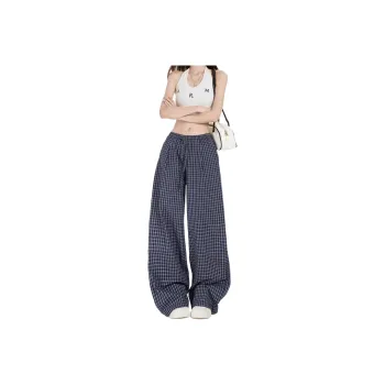 Wen Shan Casual Pants Women's Navy Blue