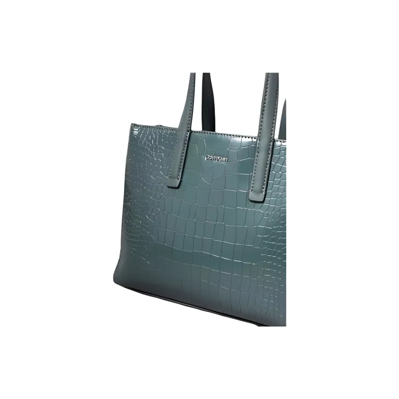 CALVIN KLEIN PU Tote Bag, Shopping Bag, Shoulder Bag, Crossbody Bag, Handbag Trumpets Women's Palm Green-3