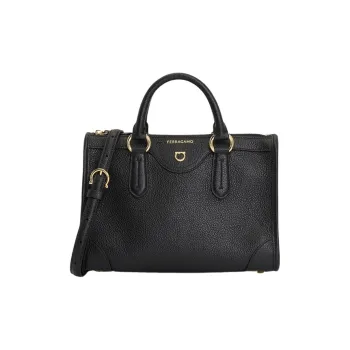 FERRAGAMO Adjustable Strap Tote Bag, Shopping Bag, Shoulder Bag, Crossbody Bag, Handbag Women's Black