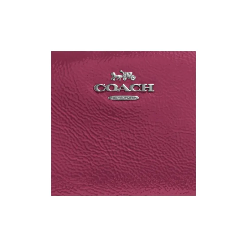 COACH Snap Wallet Patent Leather Wallet Mini Women's Silver & Pink-2
