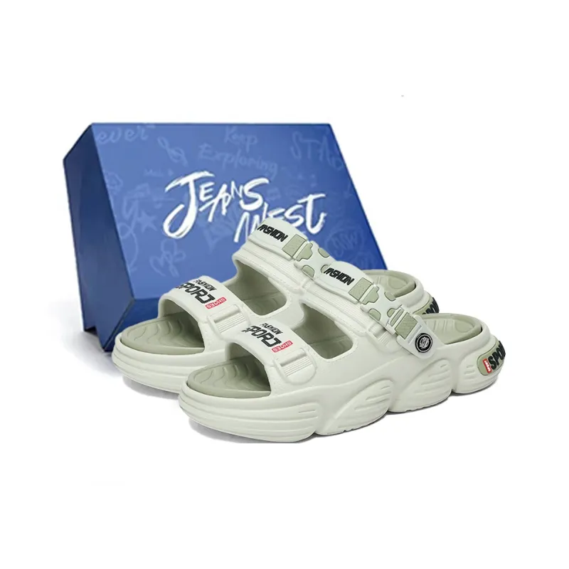 JEANSWEST Beach Sandals Men Blue-8