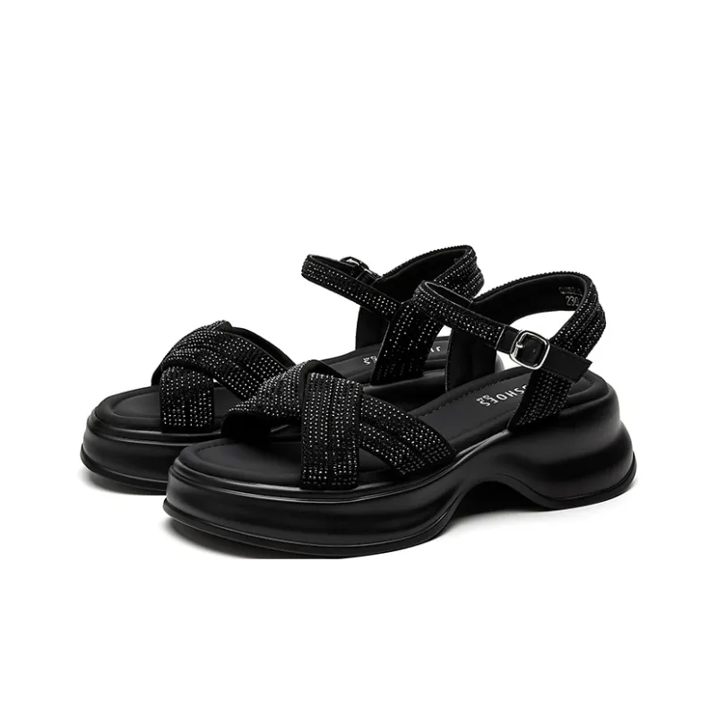 Jin Baichuan One Strap Sandals 5.5cm Women's-2