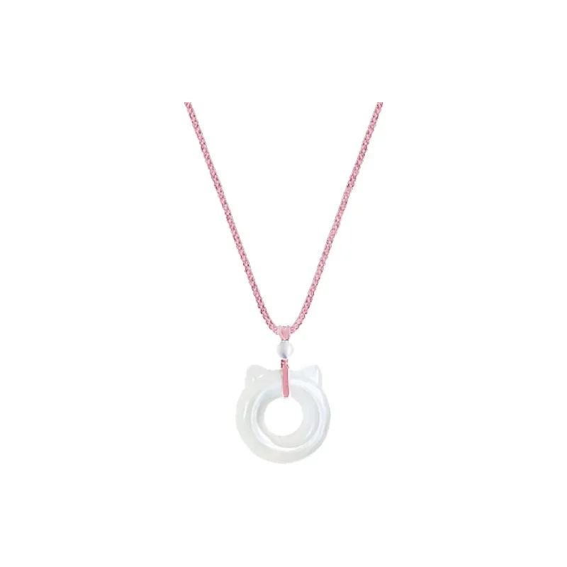 MAX&LOVE White Jade Bodhi Necklaces Unisex-4