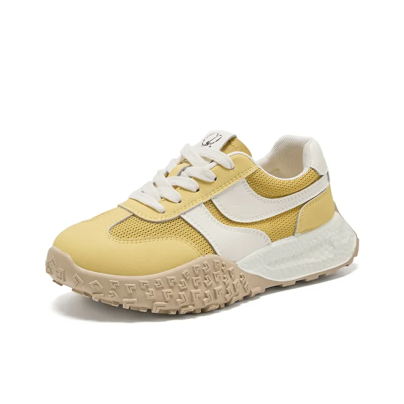 La Chapelle Anti Slip Wear Resistant Low Top Casual Shoes Women's Yellow-0