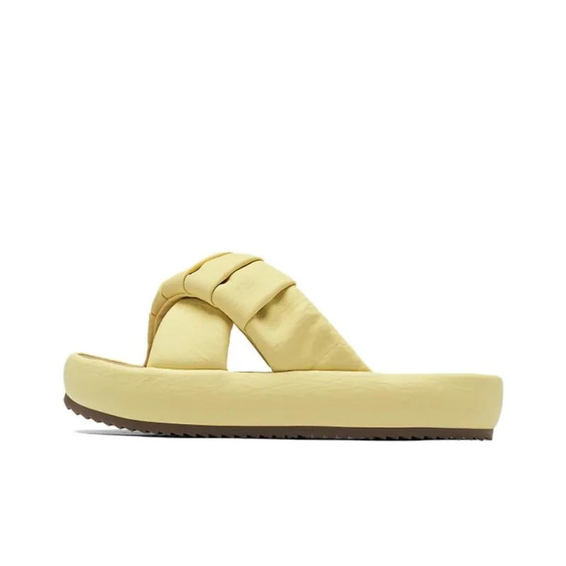 AGSDON Slide Slippers Women's Beige/Black/Yellow-7