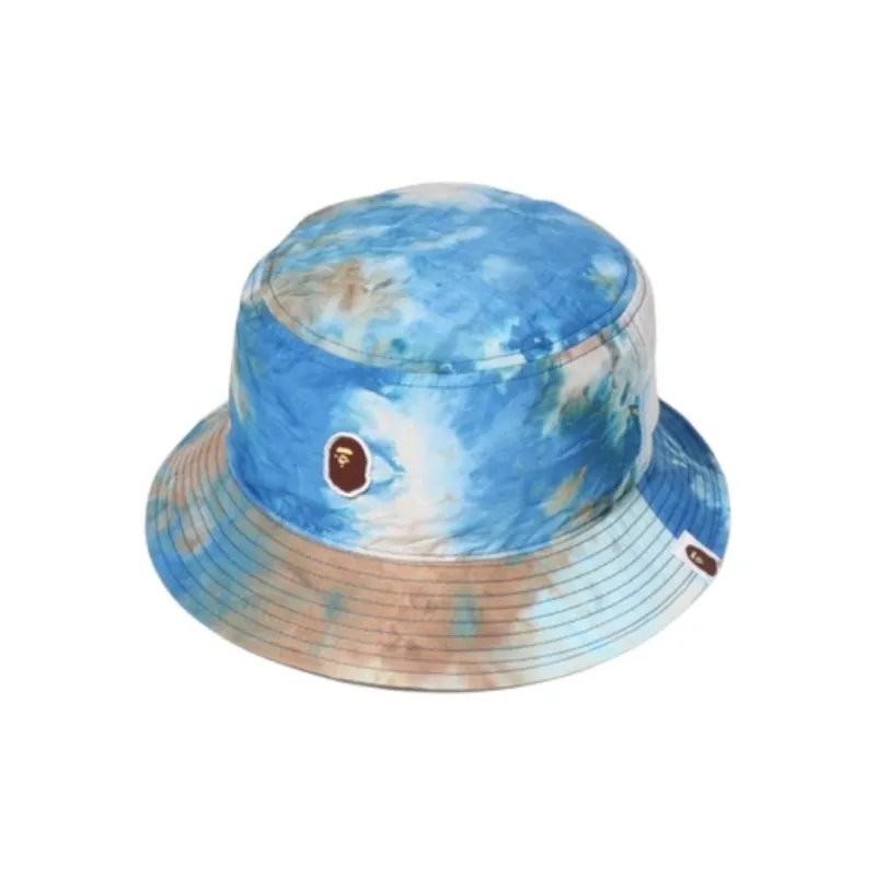 A BATHING APE Polyester, Nylon Bucket Hats Unisex Black/Blue-2