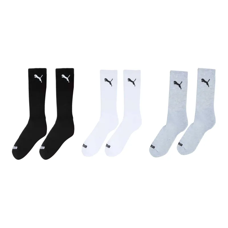 PUMA Half Terry Knee High Socks Men's 3 Pack Mixed Color-1