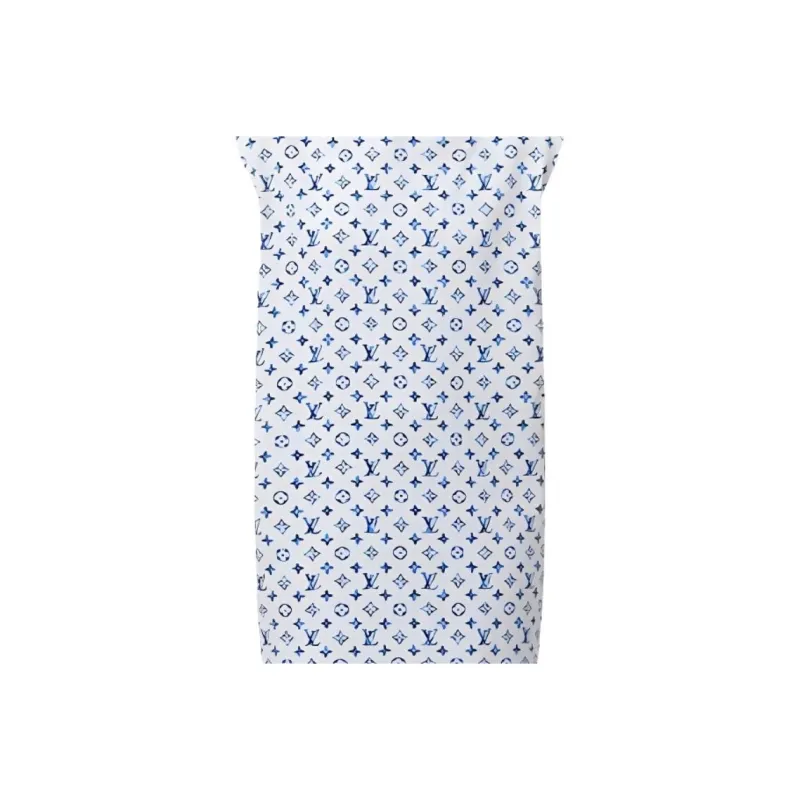 LOUIS VUITTON Sleeveless Dress Women's Gasoline Blue-4