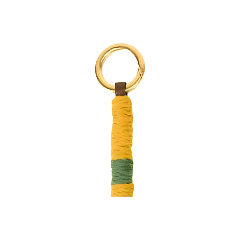 Songmont Cow Leather With Fabric Bag Charm Bag Merch Unisex Yellow Green & Brown Blue Color Block-2