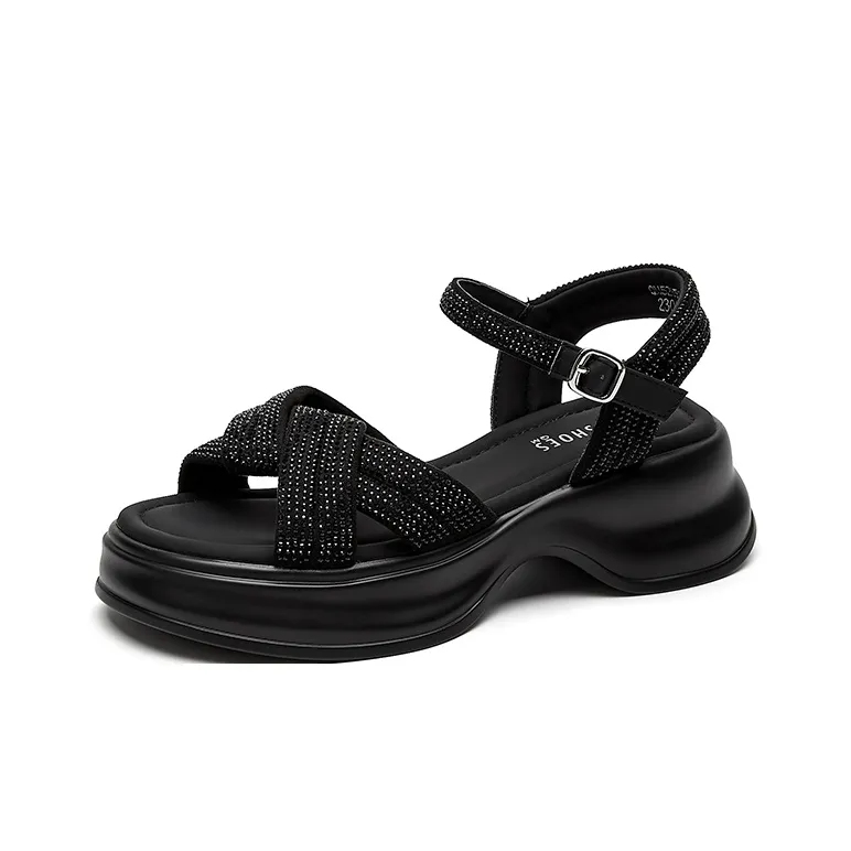 Jin Baichuan One Strap Sandals 5.5cm Women's-1