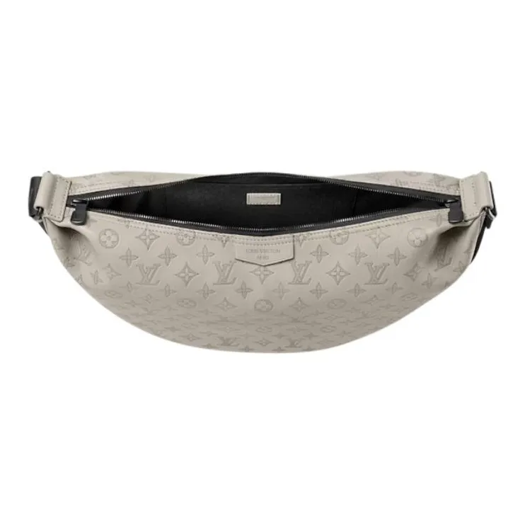 LOUIS VUITTON HAMAC Monogram Shadow Embossed Cow Leather Shoulder Bag Large Size Women's Dark Color-3