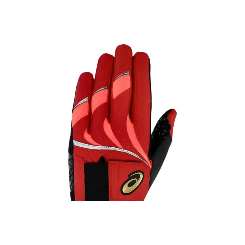 Asics Baseball Gloves Batter's Glove Silicone Red-4
