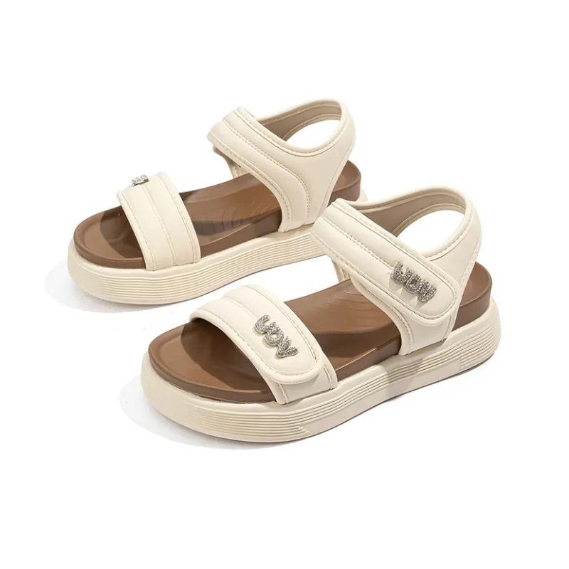 BABAYA KIDS One Strap Sandals Women's Beige-4
