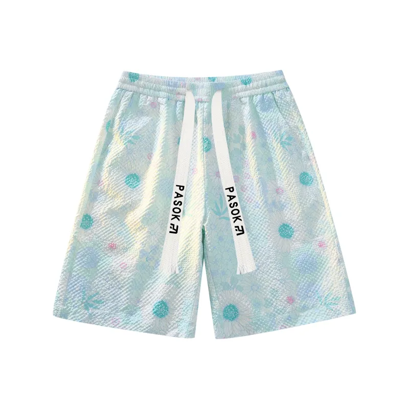 PASOK Casual Shorts Unisex PA013 Small Daisy Blue-0