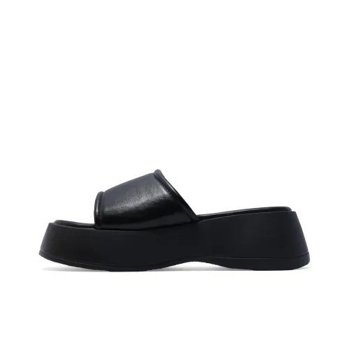 Take The Qin Rubber Sole Quiet Slip Resistant Cushioning Slide Slippers Women's