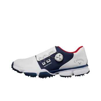Callaway Low Top Golf Shoes Men's White Navy Blue