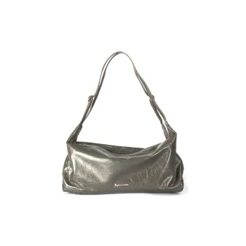 AQUASCUTUM Top Grain Cow Leather Shoulder Bag Women's Concrete Gray
