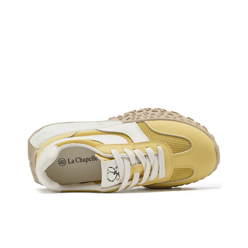 La Chapelle Anti Slip Wear Resistant Low Top Casual Shoes Women's Yellow-5