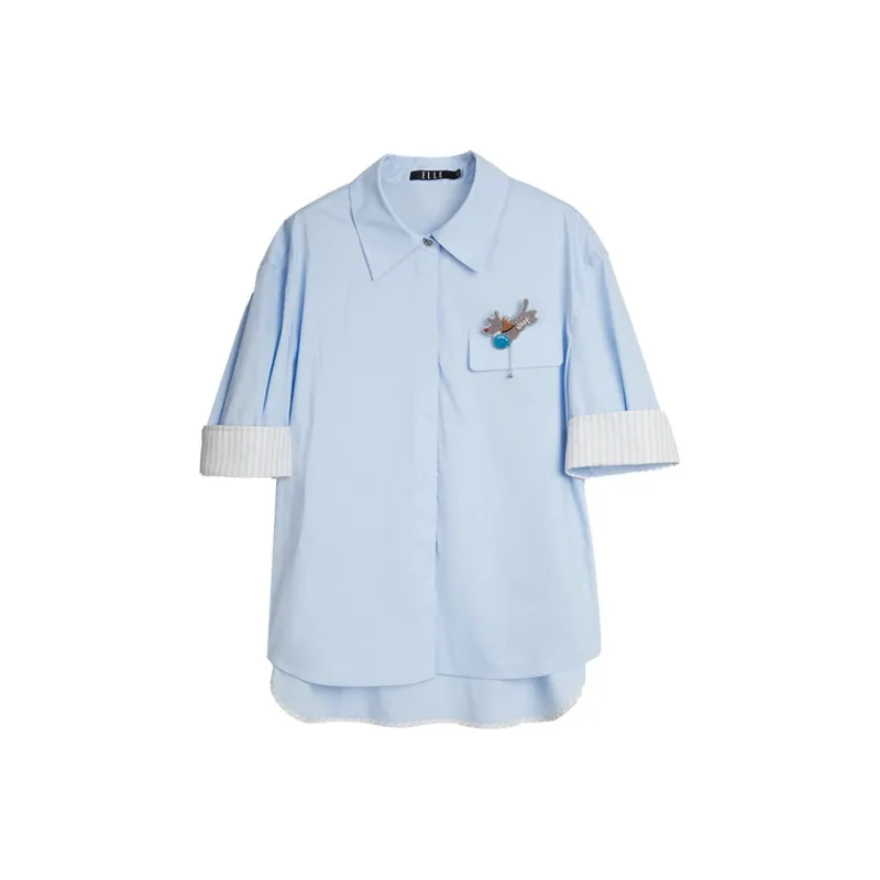 ELLE Fun Series Shirts Women's Blue-0